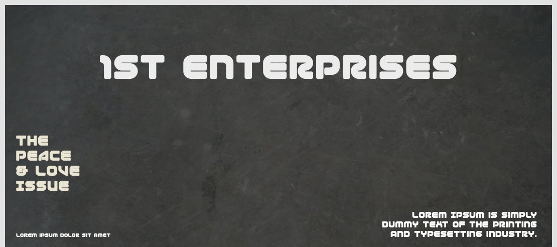 1st Enterprises Font Family