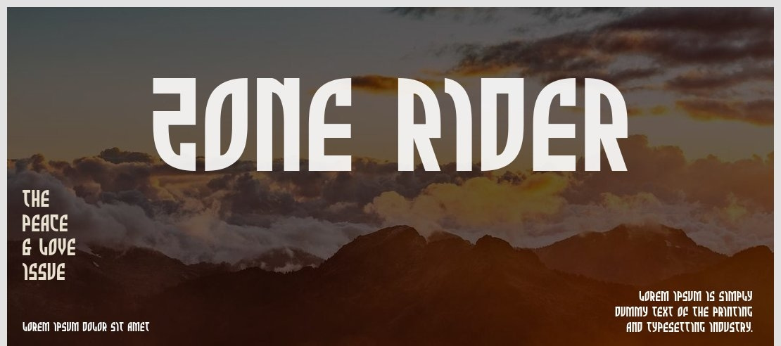 Zone Rider Font Family