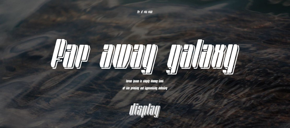 Far away galaxy Font