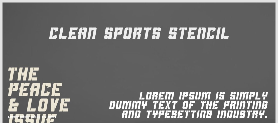 Clean Sports Stencil Font Family