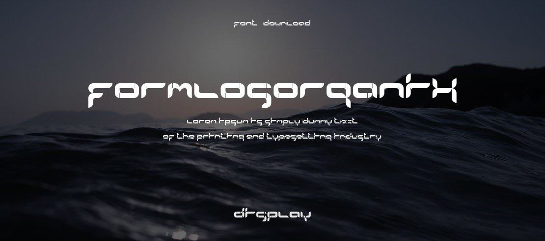 formlosOrganik Font