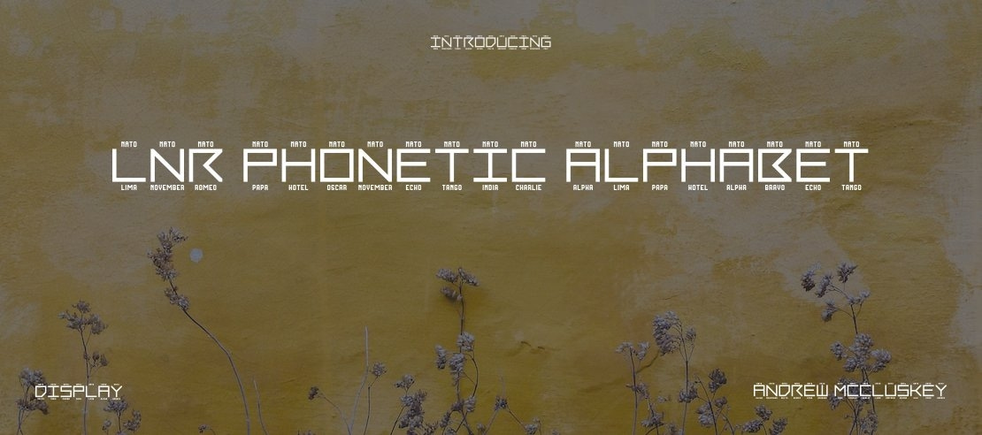 LNR Phonetic Alphabet Font