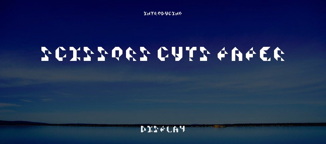 Scissors Cuts Paper Font