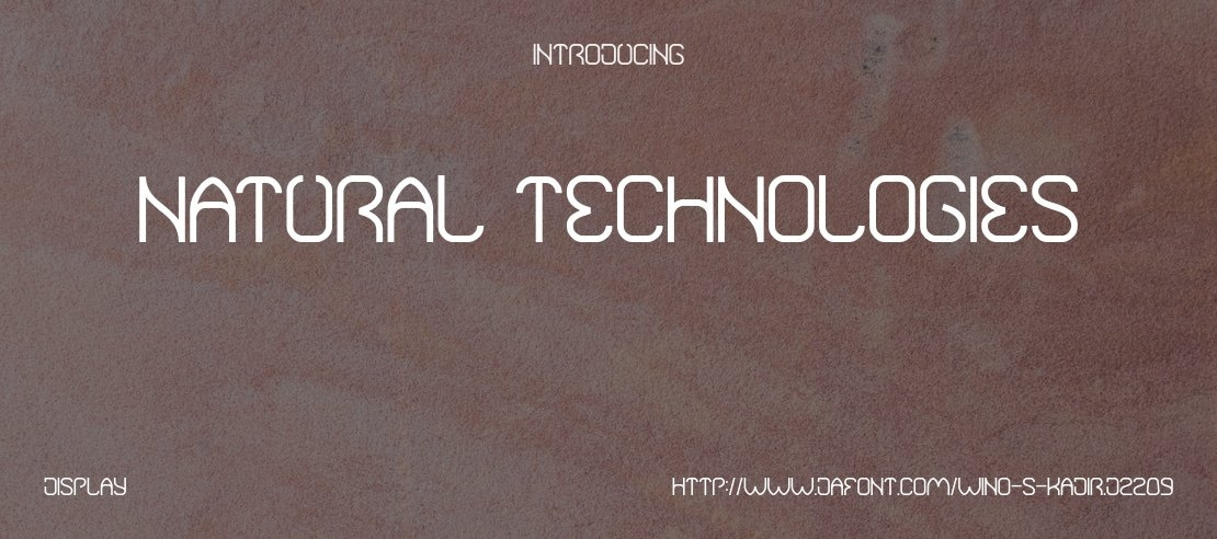 Natural Technologies Font