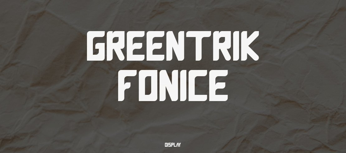 Greentrik fonice Font