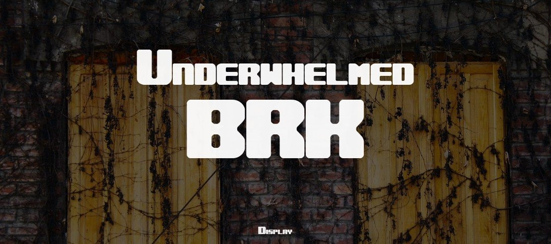Underwhelmed BRK Font Family