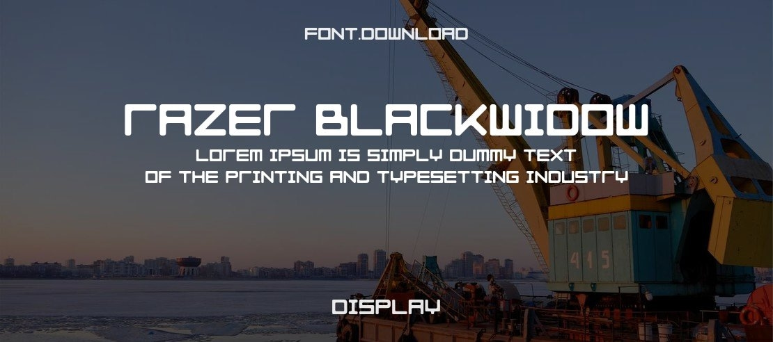 Razer Blackwidow Font