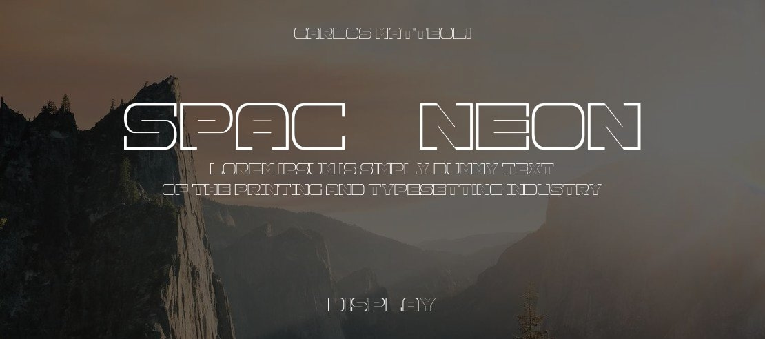 Spac3 neon Font