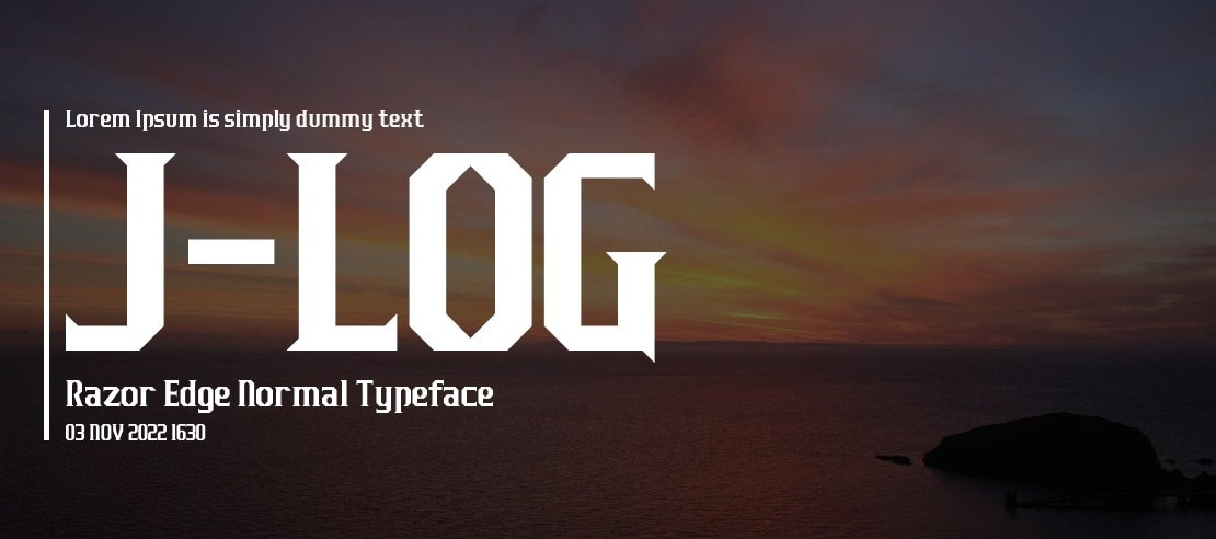 J-LOG Razor Edge Normal Font Family