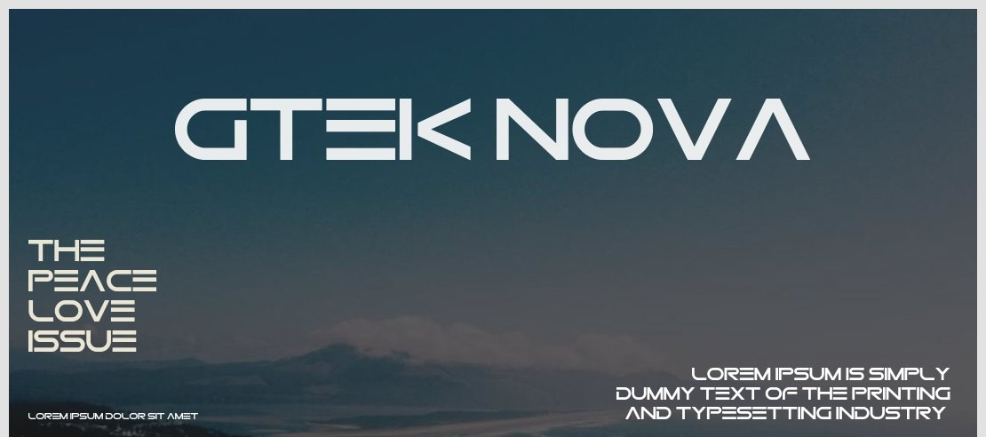 Gtek Nova Font