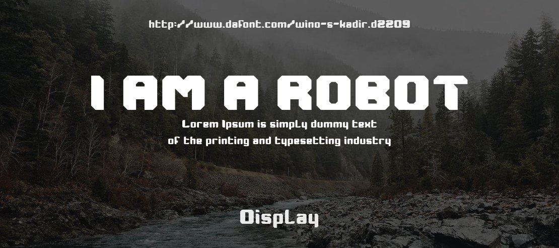 I AM A ROBOT Font