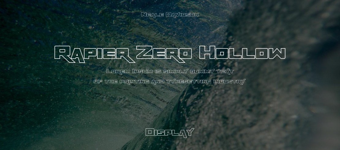 Rapier Zero Hollow Font Family