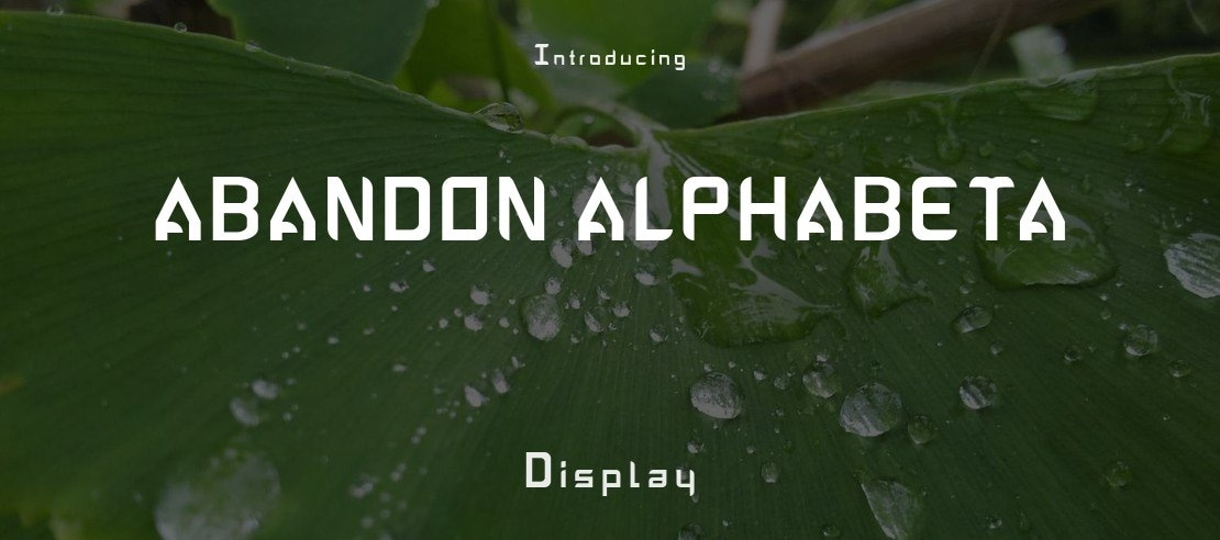 ABANDON ALPHABETA Font