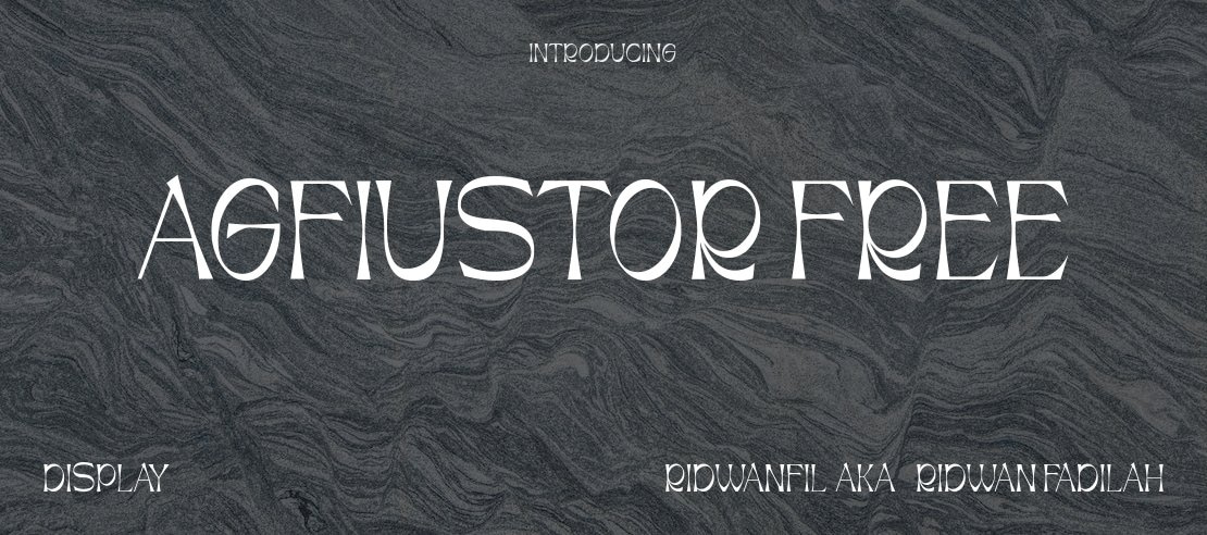 Agfiustor Free Font