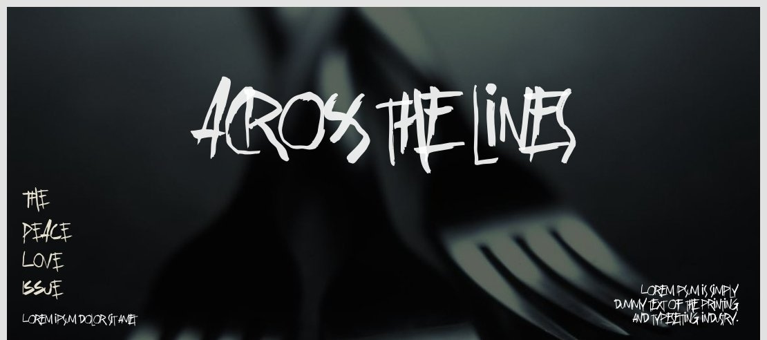 Across the lines Font