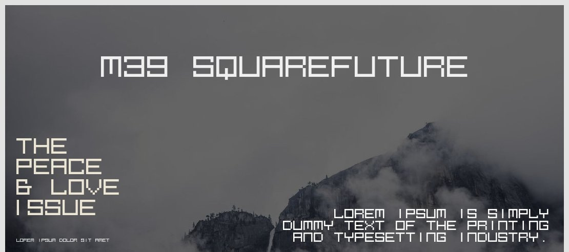 M39 Squarefuture Font