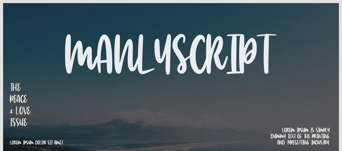 Manlyscript Font