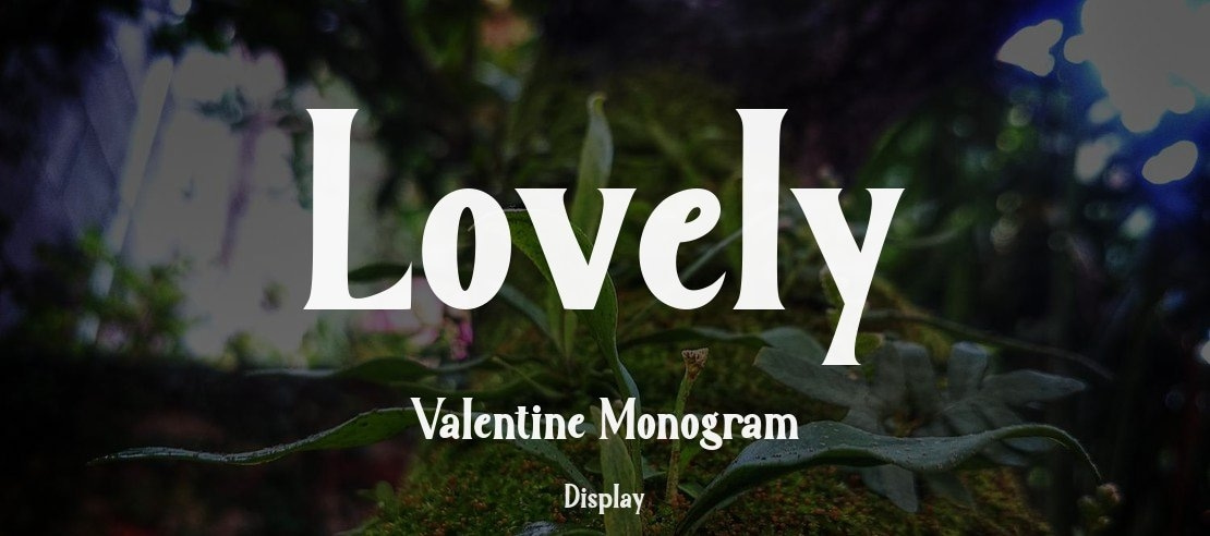 Lovely Valentine Monogram Font Family