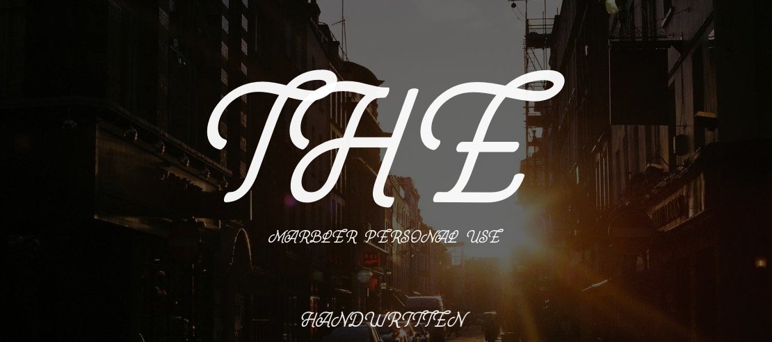 The Marbler Personal Use Font