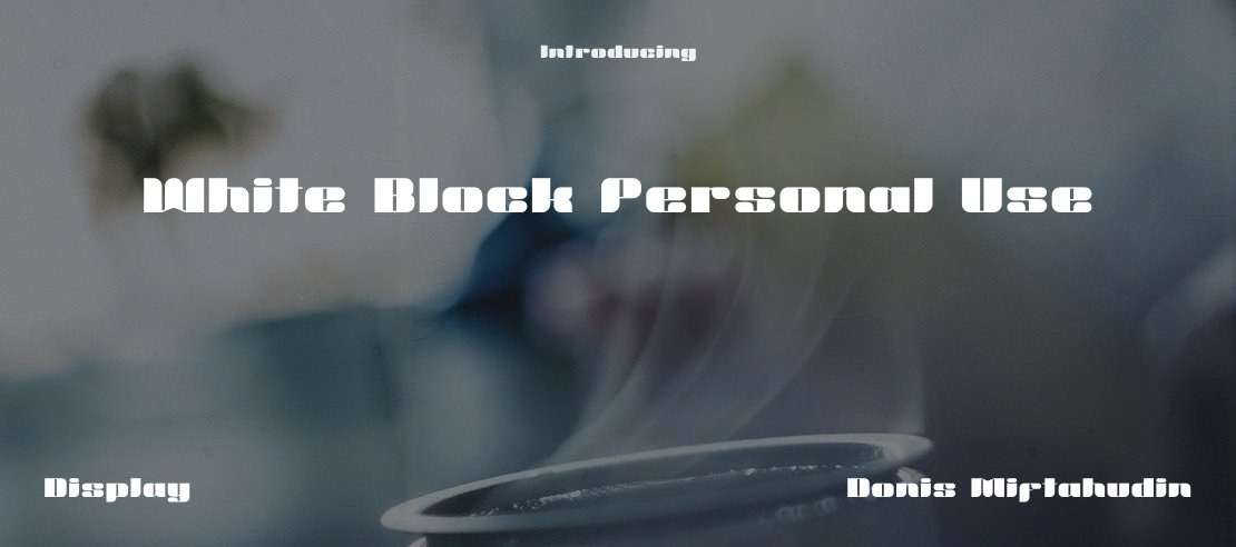 White Block Personal Use Font