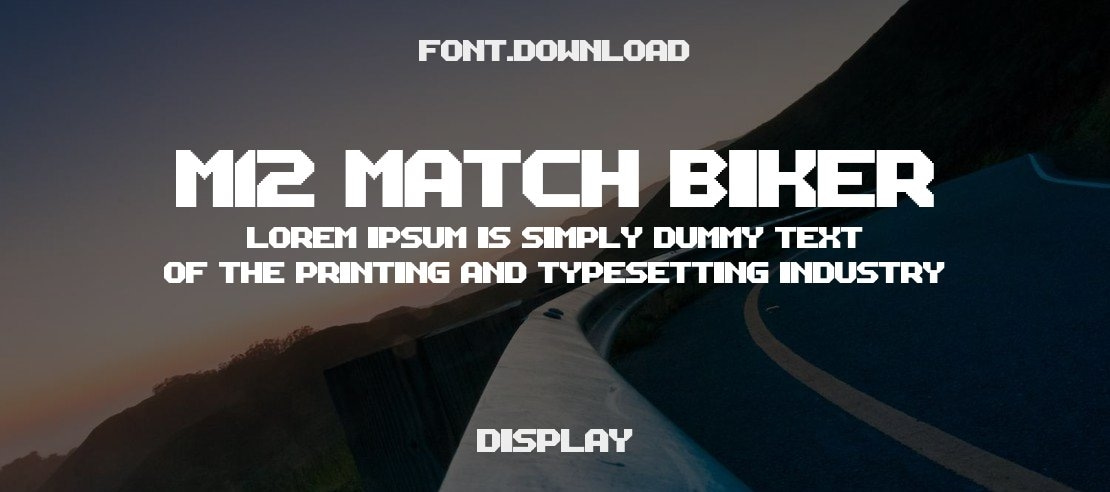 M12 Match Biker Font