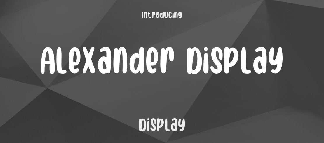 Alexander Display Font