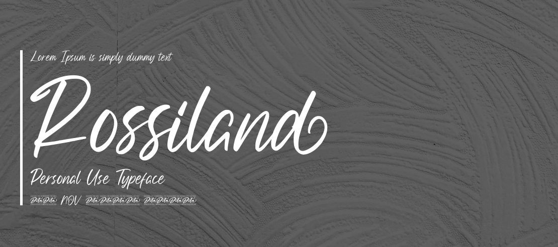 Rossiland Personal Use Font