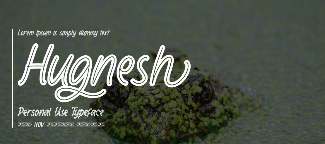 Hugnesh Personal Use Font