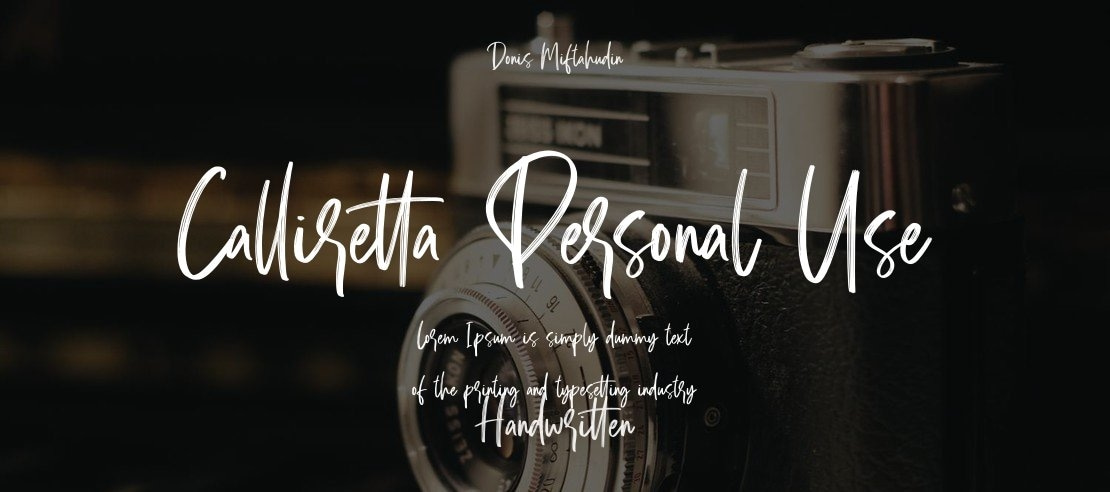 Calliretta Personal Use Font