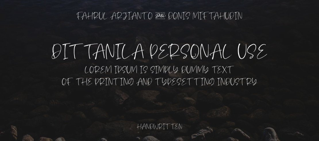 Dittanila Personal Use Font
