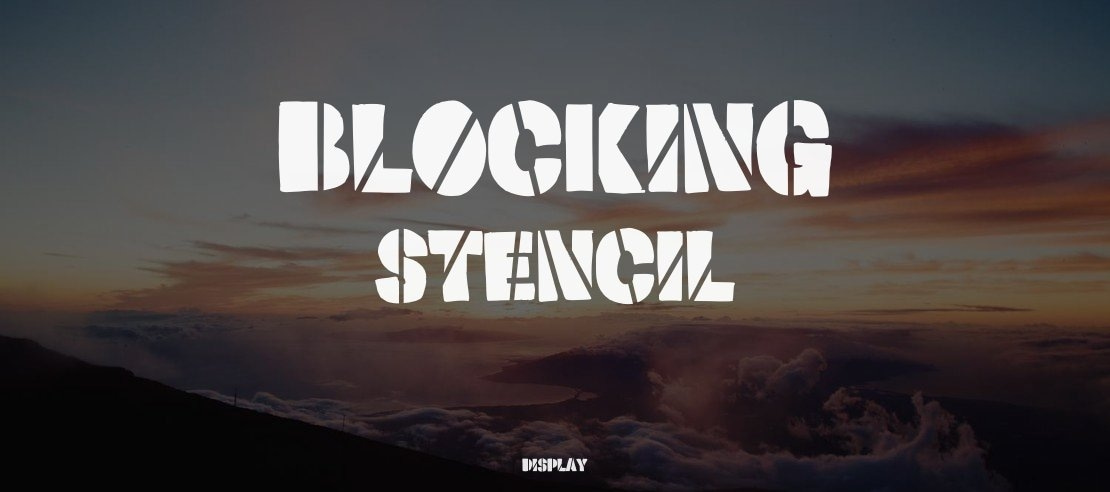 Blocking Stencil Font