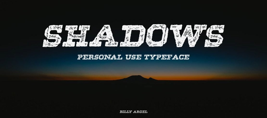 SHADOWS  PERSONAL USE Font