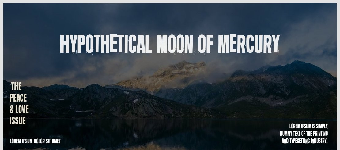 Hypothetical moon of Mercury Font