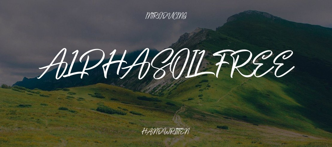 Alphasoil Free Font