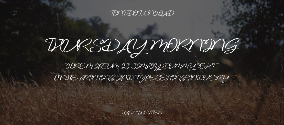 Thursday Morning Font