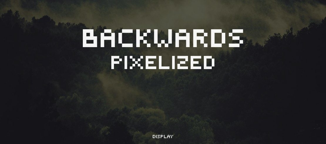 Backwards Pixelized Font