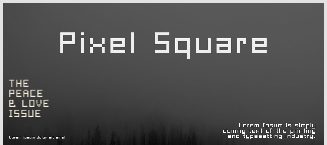 Pixel Square Font Family