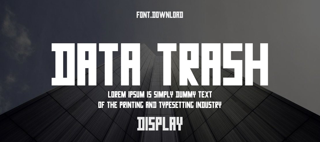 Data Trash Font Family