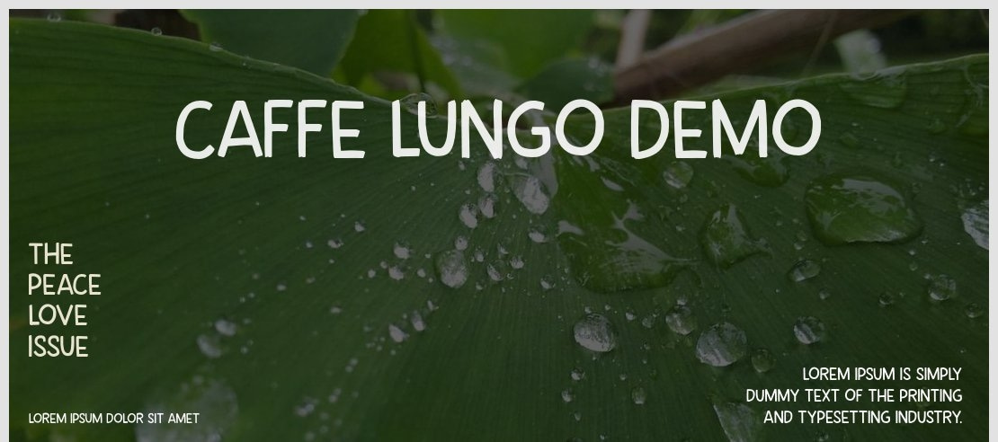 Caffe Lungo DEMO Font