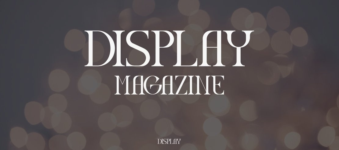 Display Magazine Font