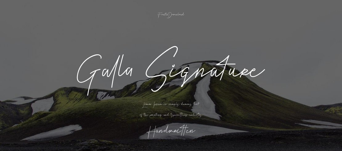 Galla Signature Font