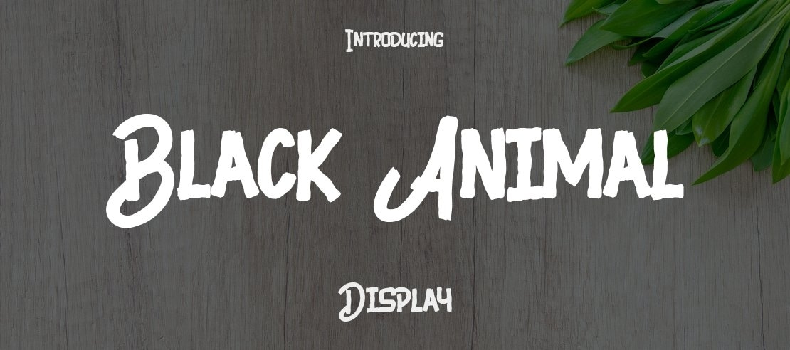 Black Animal Font