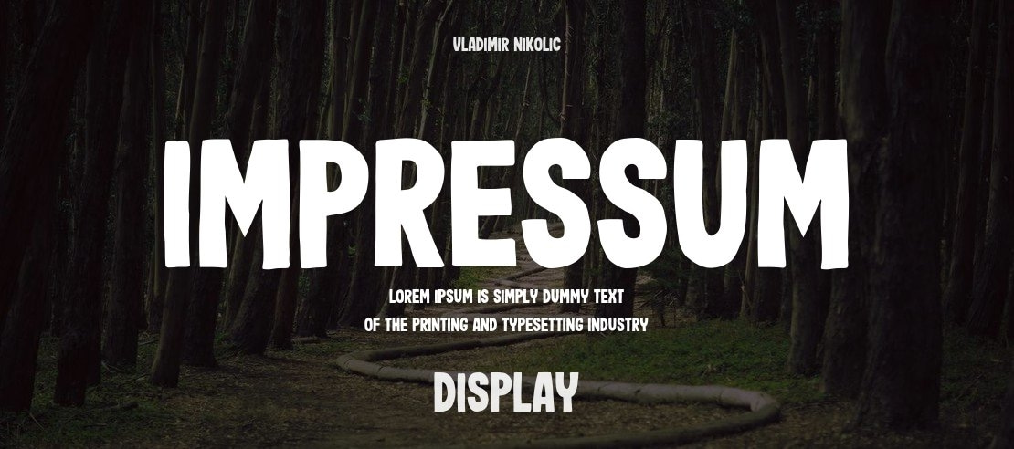 Impressum Font Family