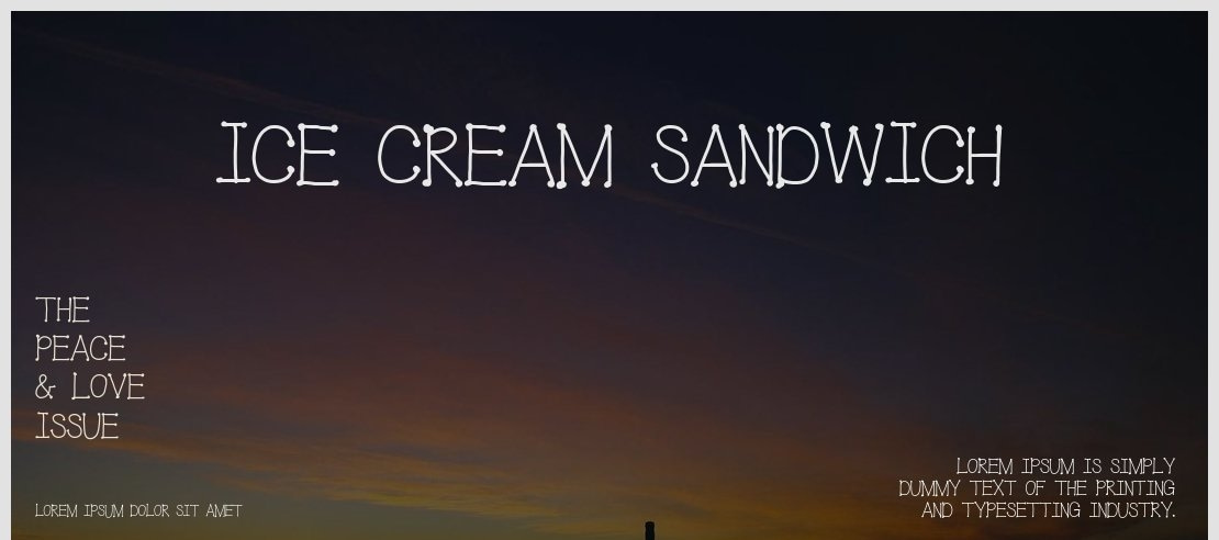 ice cream sandwich Font