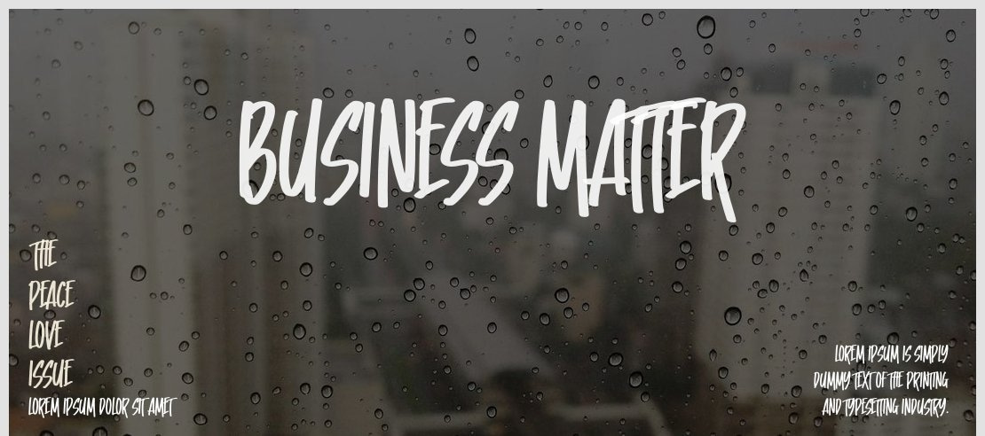 Business Matter Font