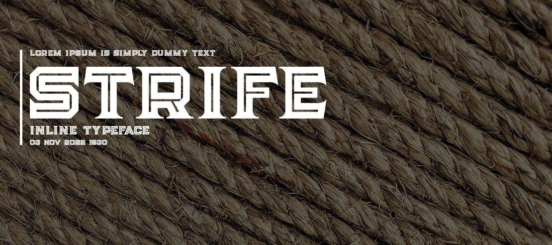 Strife Inline Font