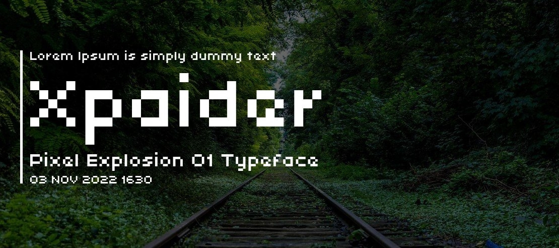 Xpaider Pixel Explosion 01 Font