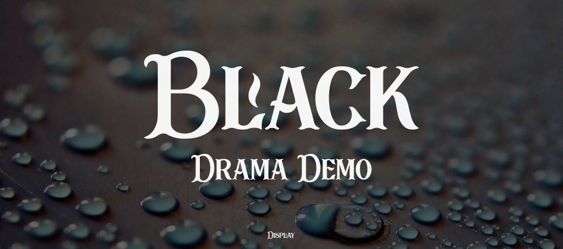 Black Drama Demo Font