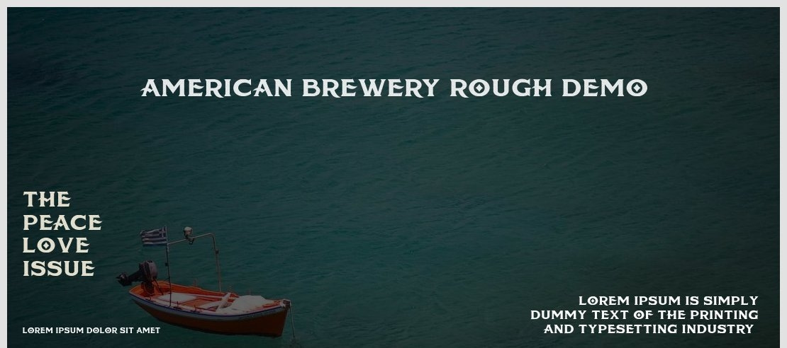 American Brewery Rough Demo Font