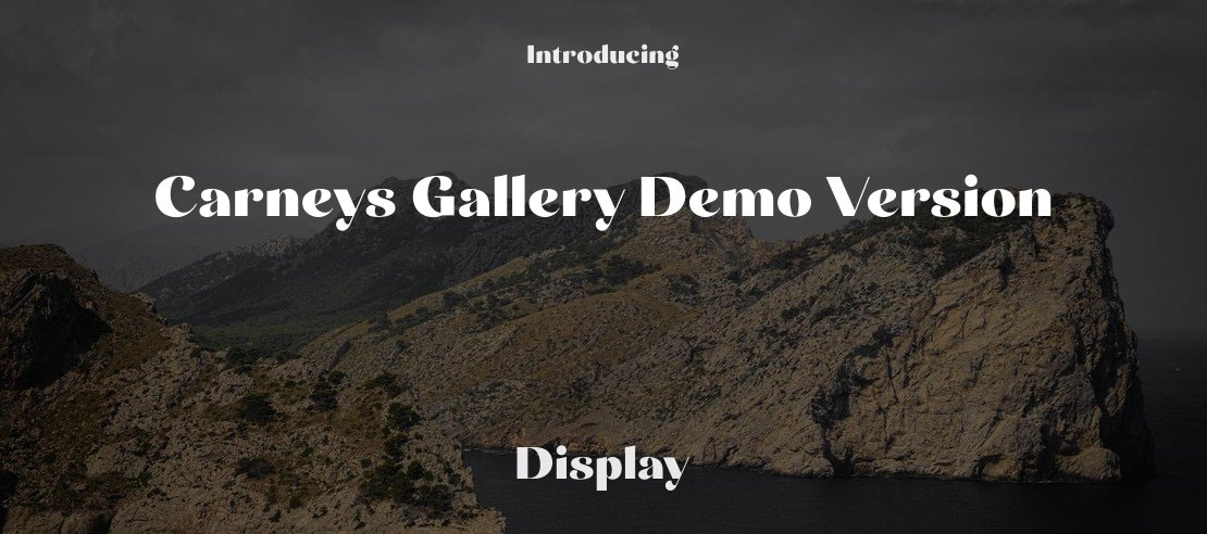 Carneys Gallery Demo Version Font